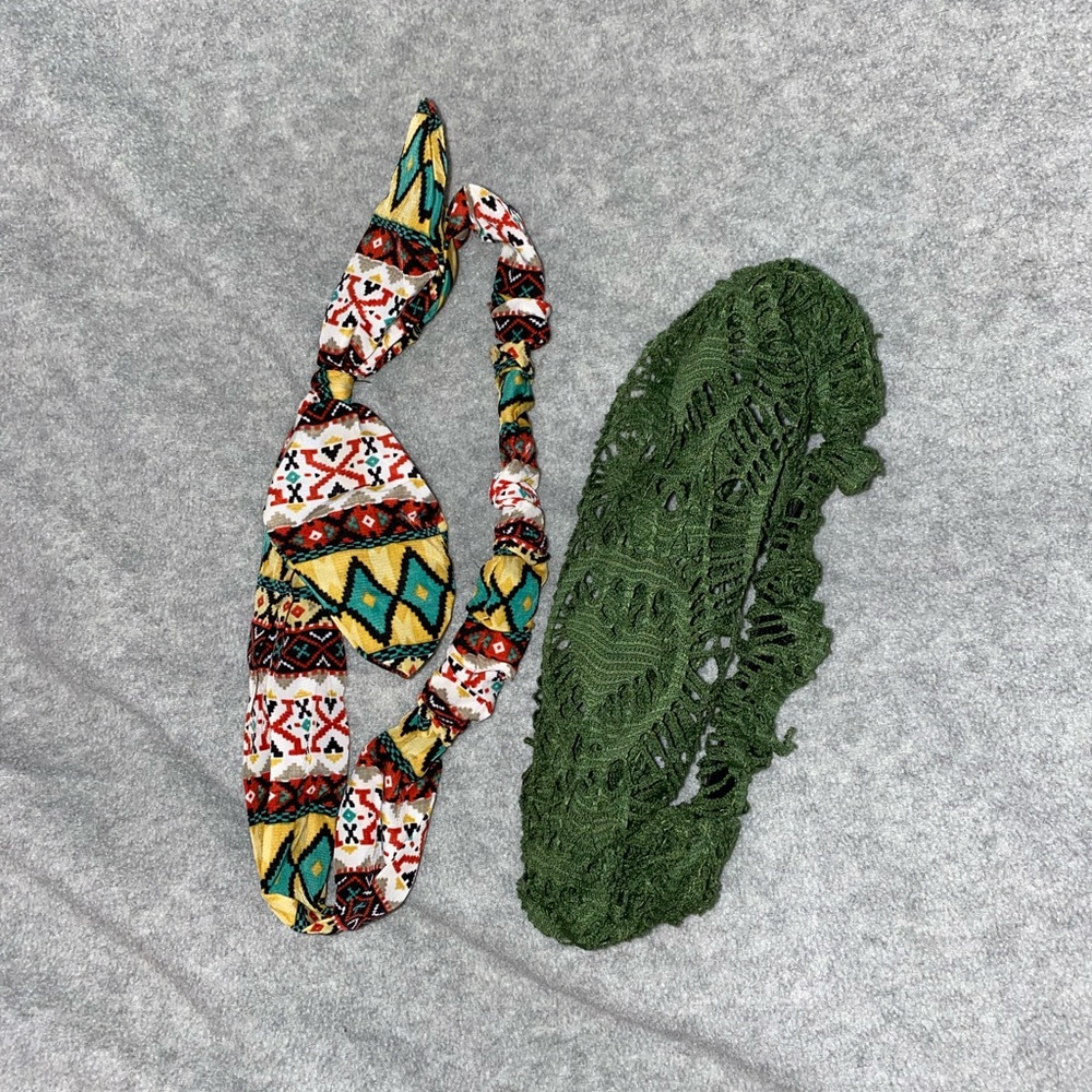 Two elastic head bands